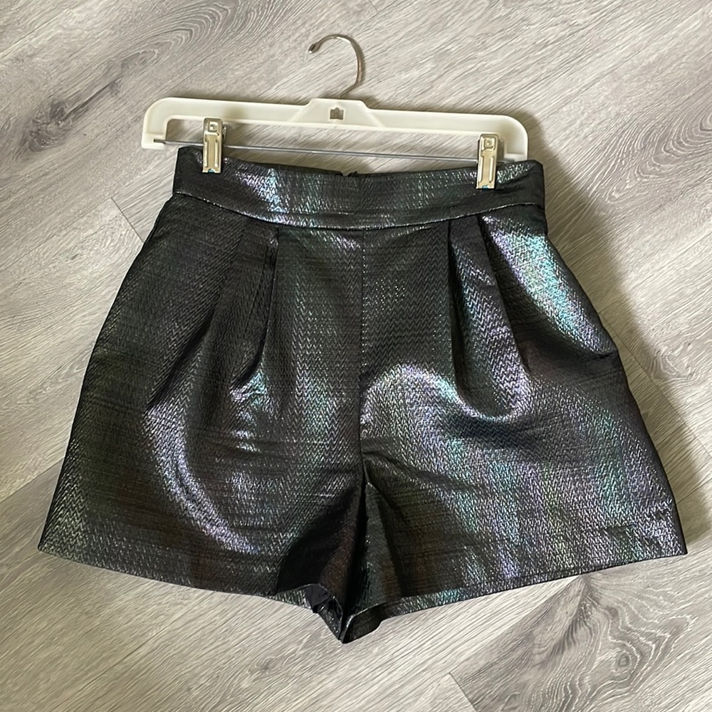 Anthropologie Metallic Shorts